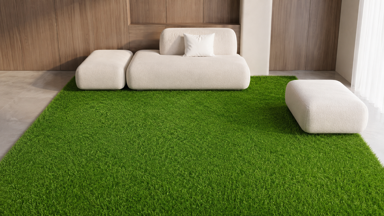 Artificial grass flooring